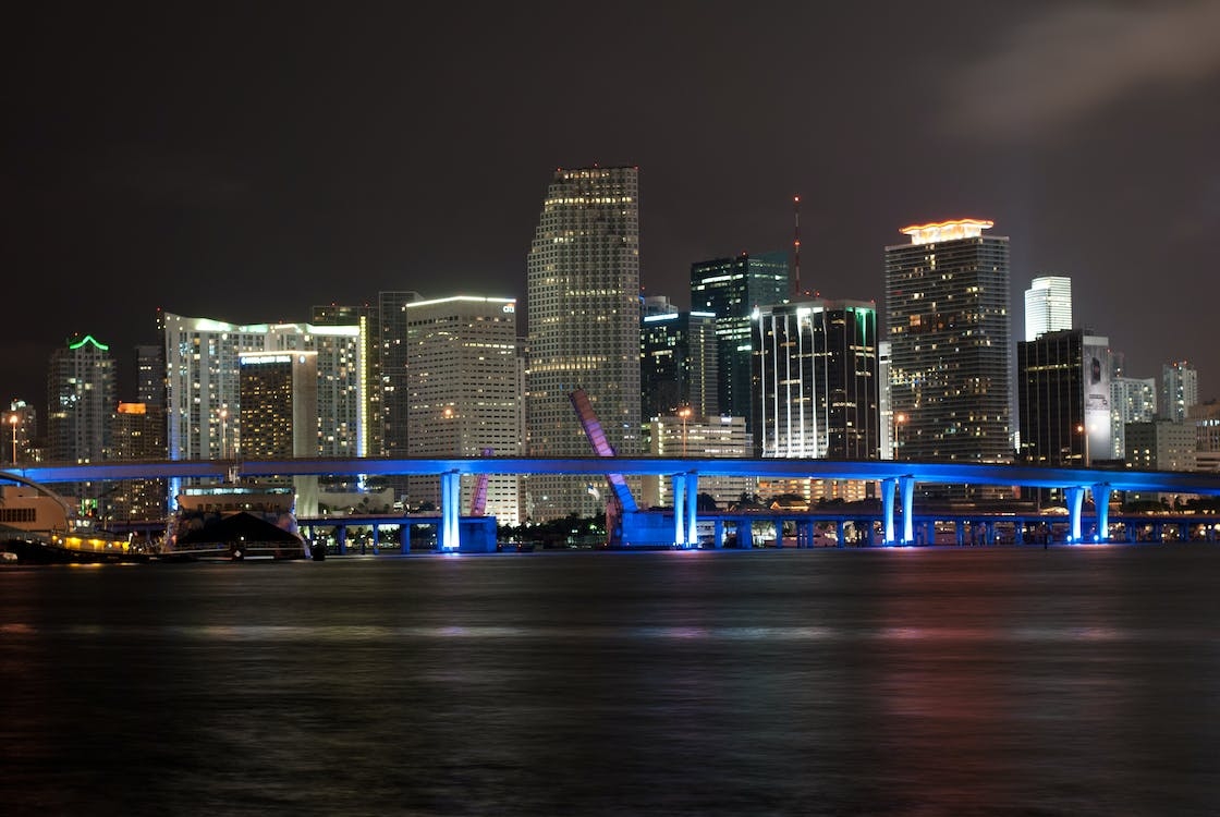 Downtown Miami night skyline