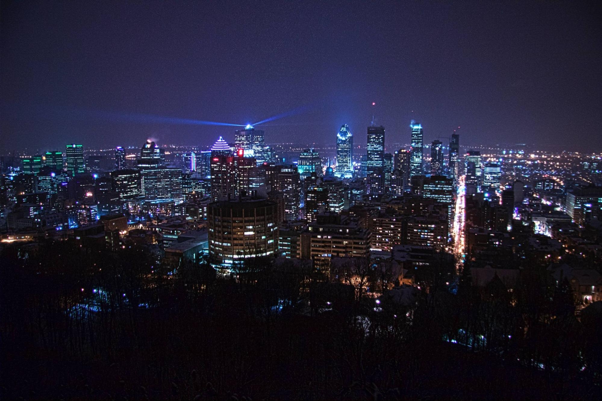 Going To Mont-Royal Lookout At Night