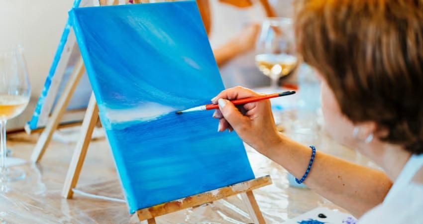 Sip & Paint in the Dark